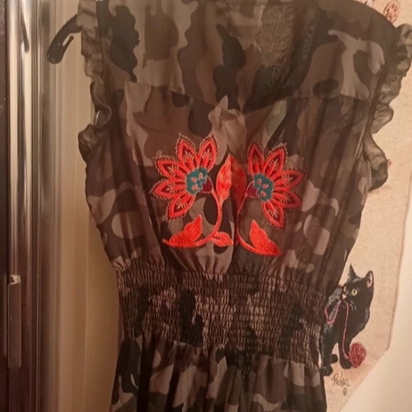 New Camouflage Maxi Dress From Z&L With Tags Size L From Nordstrom - Picture 4 of 6